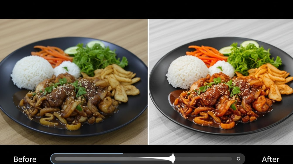 Jasa Edit Foto untuk Kebutuhan Pribadi dan Bisnis di Indonesia before after foto makanan restoran indonesia