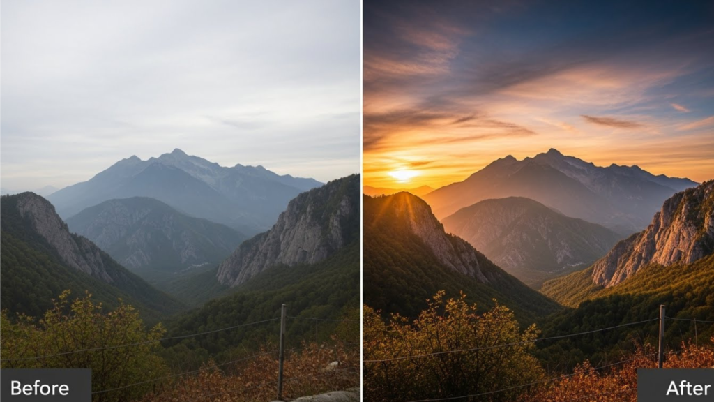 contoh before–after realistis